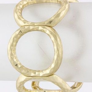 Hammered Hoop Bracelet